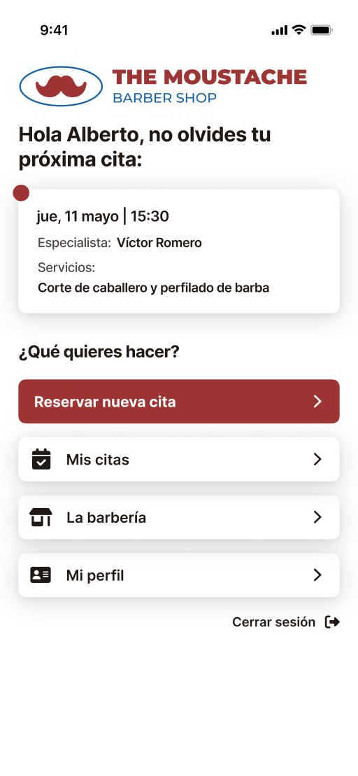 App de barbería con marca propia